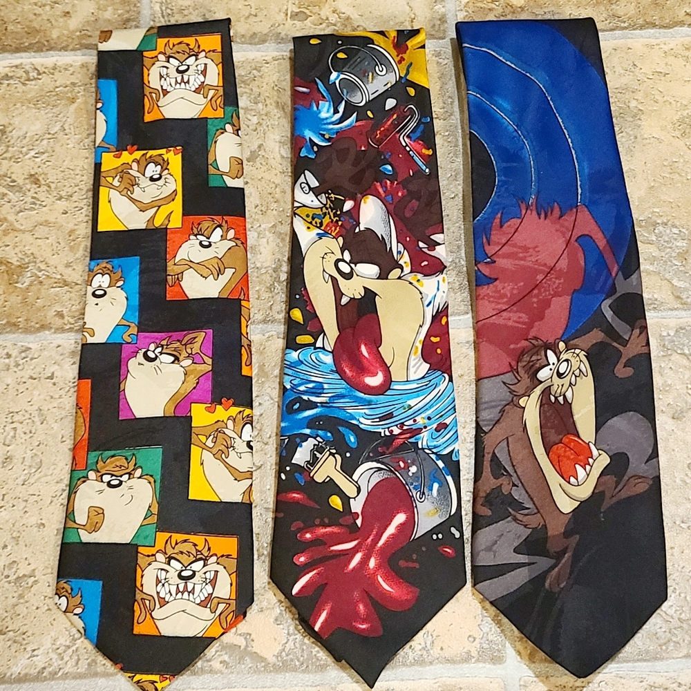 Vintage Looney Tunes Mania Ties Tasmanian Devil Taz